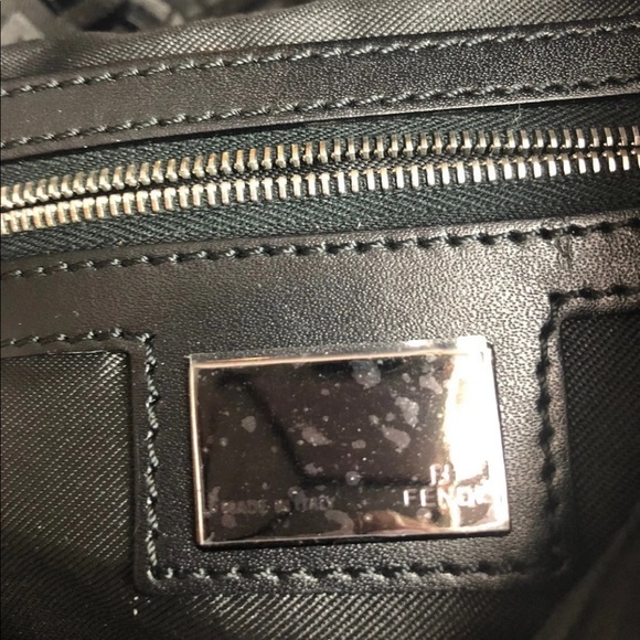 FENDI Authentic Black Zuchinno Canvas Baguette - Picture 10 of 16